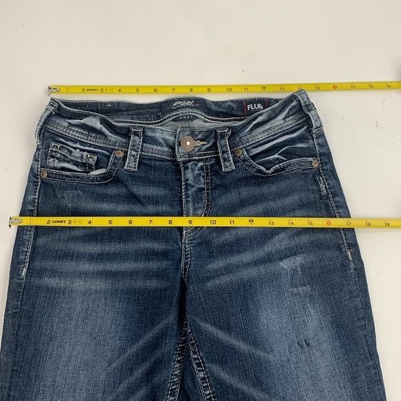 Silver Jeans Suki High Slim Bootcut Fluid Denim Jeans Size 30 Long Inseam - Picture 12 of 16